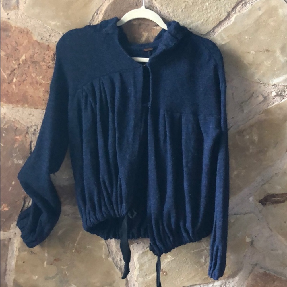 Navy free people sweater